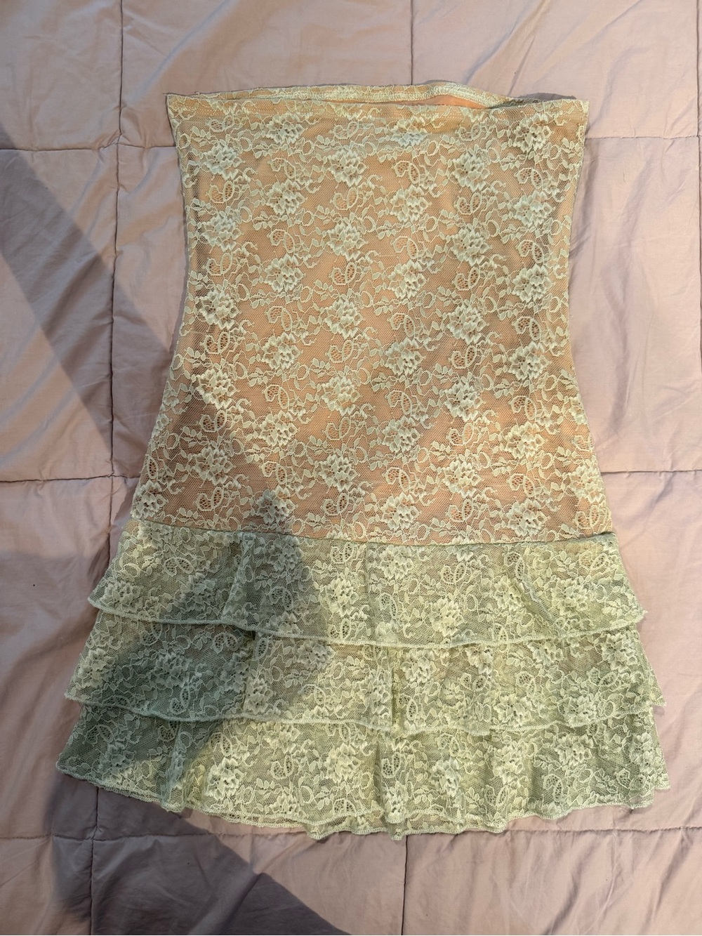 Edikted Lace Trim Bustier Dress - Light Mint - Picture 2 of 3